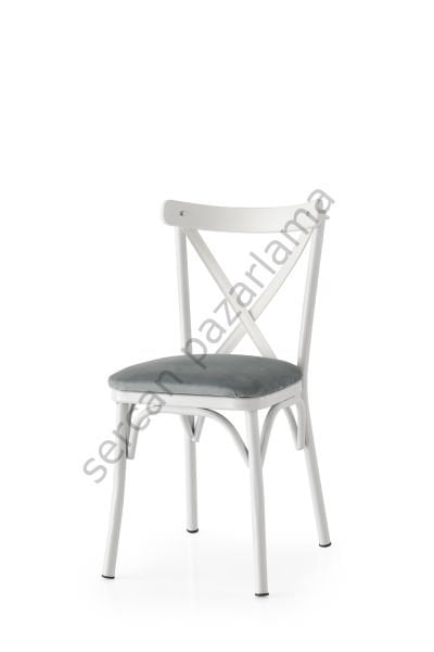 2351 - Bahar Sandalye - Beyaz/Gri