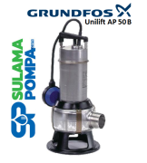 GRUNDFOS UNİLİFT AP 50B.50.08.A1.V - 1 HP 220V KOMPLE PASLANMAZ ÇELİK ATIK SU DALGIÇ POMPA-96468354