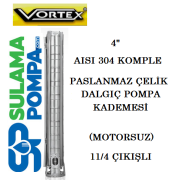 VORTEX 4 CLK 3A-18 - 1.5 HP 4'' AISI 304 PASLANMAZ ÇELİK FANLI DALGIÇ POMPA