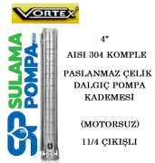 VORTEX 4 CLK 3A-22 - 2.HP 4\'\' AISI 304 PASLANMAZ ÇELİK FANLI DALGIÇ POMPA