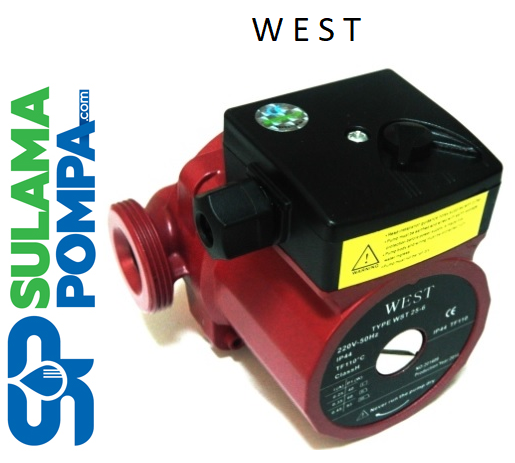 WEST 25-60/130 11/2'' ÇIKIŞLI 220V 3 HIZLI SİRKÜLASYON POMPASI