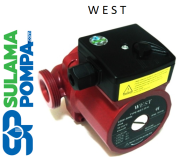 WEST 25-70/180 11/2'' ÇIKIŞLI 220V 3 HIZLI SİRKÜLASYON POMPASI