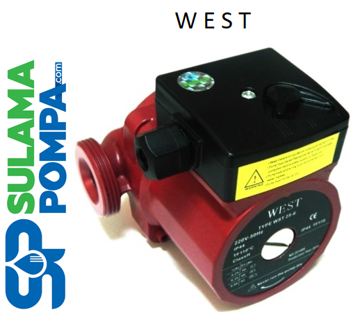 WEST 25-80/180 11/2'' ÇIKIŞLI 220V 3 HIZLI SİRKÜLASYON POMPASI