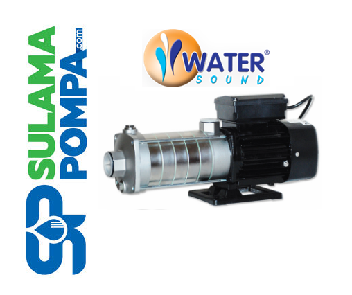 WATER SOUND CMH2-60 (304) 1 HP 220V YATIK MİLLİ ÇOK KADEMELİ KOMPLE PASLANMAZ ÇELİK SANTRİFÜJ POMPA