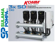 STAR 3xSD 100/4 T 3x5.5  HP 380V ÜÇ POMPALI PAKET HİDROFOR