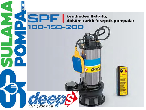 STAR SPF 100-M 1.HP 220V DÖKÜM ÇARKLI FOSEPTİK DALGIÇ POMPA+PANO