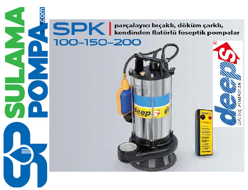 STAR SPK 100 T- 1.HP 380W PARÇALAYICI BIÇAKLI FOSEPTİK DALGIÇ POMPA