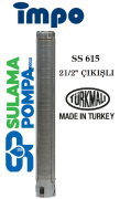 SS 615/15 10 HP  21/2'' ÇIKIŞLI 6'' KOMPLE PASLANMAZ ÇELİK TEK DALGIÇ POMPA