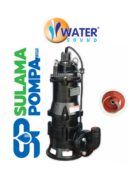 WATER WQ 25-7-1.5QG- 2.HP 380V DÖKÜM GÖVDELİ PARÇALAYICILI ATIK SU DALGIÇ POMPA