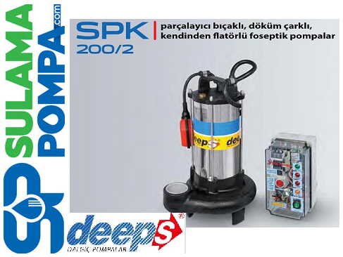 STAR SPK 300 M- 3. HP 220W PARÇALAYICI BIÇAKLI FOSEPTİK DALGIÇ POMPA + PANOLU