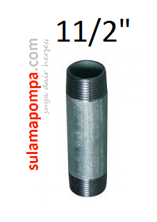 1 1/2 '' 14 CM GALVANİZ BORU NİPELİ