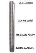 Alarko 6030/11  12.5Hp  6\'\' Paslanmaz Çelik Derin Kuyu Tek Dalgıç Pompa (Tek Pompa-Pompa Kademesi) ALK-KPS Serisi