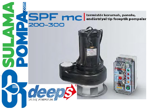 STAR SPF mc  300 T 3.HP 380W AÇIK FANLI PANOLU FOSEPTİK DALGIÇ POMPA+PANOLU