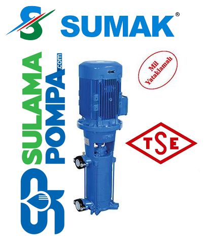 SUMAK SHT 34/4 7.5 HP  DÜŞEY MİLLİ KADEMELİ POMPA