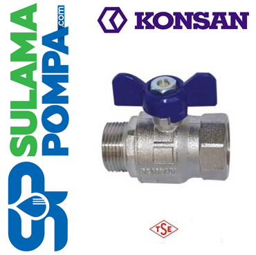 KONSAN 1/2'' ERKEK-DİŞİ  MİNİ KÜRESEL VANA