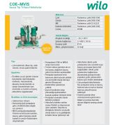 Wilo COE1-MVIS205  1.1kW 380V Tek Pompalı Paslanmaz Çelik Gövdeli Çok Kademeli Dikey Sessiz Paket Hidrofor