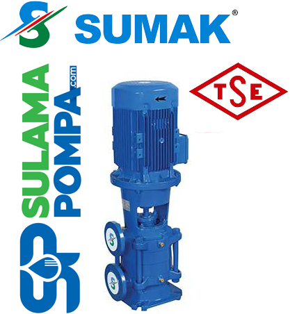 SUMAK SHT 40/2  10 HP  FLANŞLI DÜŞEY MİLLİ KADEMELİ POMPA