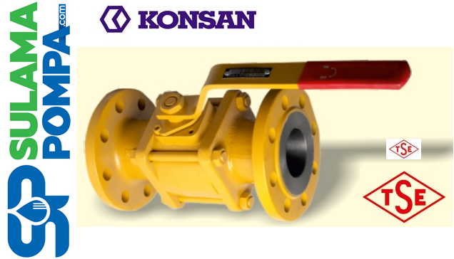 KONSAN DN 50 PN 40 FLANŞLI DOĞALGAZ VANASI