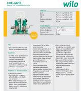 Wilo COE2-MVIS205  2x1.1kW 380V Çift Pompalı Paslanmaz Çelik Gövdeli Çok Kademeli Dikey Sessiz Paket Hidrofor