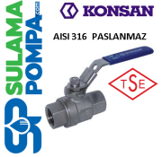KONSAN DN20 3/4'' AISI 316 PASLANMAZ KÜRESEL VANA