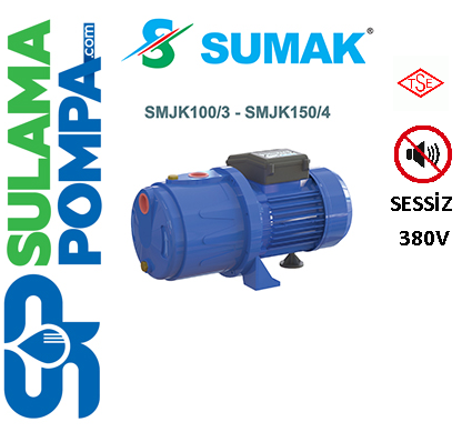SUMAK SMJKT 150/4 1.5 HP 380V DÖKÜM GÖVDELİ SESSİZ KADEMELİ JET POMPA