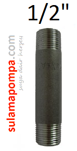 1/2\'\' 8 CM SİYAH BORU NİPELİ