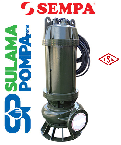 SEMPA DPT 80-315 HE 10 HP 380V AÇIK FANLI ATIK SU DALGIÇ POMPA