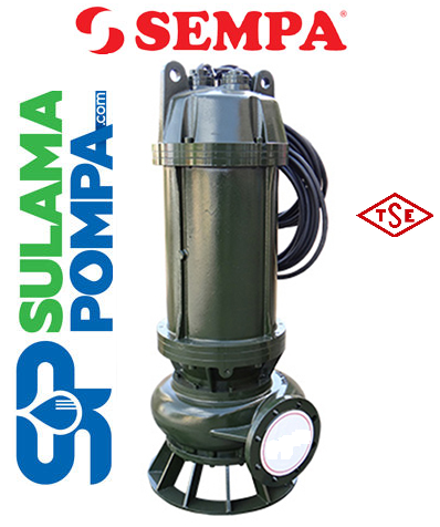 SEMPA DPT 80-315 HE 15 HP 380V AÇIK FANLI ATIK SU DALGIÇ POMPA