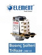 Element  ELT-3CO-3Y     3-11 Bar Tahliyeli  Üç Yollu On/Off  Trifaze Basınç Şalteri