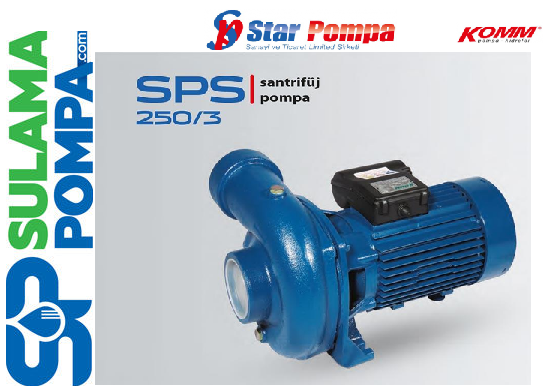 STAR SPS 250/3 M 2. HP 220W TEK KADEMELİ SANTRİFÜJ POMPA