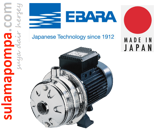 EBARA 2CDX 70/12 1.2 HP 380W  AISI304 ÇİFT KADEMELİ PASLANMAZ ÇELİK SANTRİFÜK POMPA