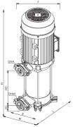 SUMAK, SHT8A-450/12, 4.5HP, 380V, TEK POMPALI, DÜŞEY MİLLİ, KADEMELİ HİDROFOR