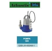 Atlantis Blu QSB-JH-400AM-1   400W  220V  Plastik Gövdeli Temiz Su Drenaj Dalgıç Pompa (Sensörlü) - OKYANUS SERİ