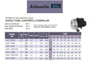 ATLANTİS KAF1 150T/316  1.5HP 380V KOMPLE PASLANMAZ ÇELİK KAPALI FANLI SANTRİFÜJ POMPA