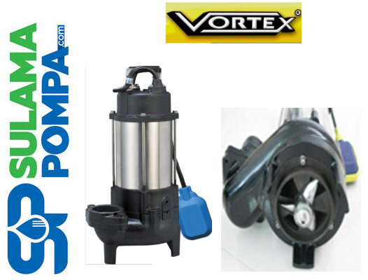 VORTEX CUTTER 300 T 3.HP 380W PARÇALAYICILI BIÇAKLI FOSEPTİK DALGIÇ POMPA