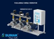 Sumak SMINOX12C 220/2 T     3X1.6 kW  380V  Üç Pompalı Emişli Kademeli Paslanmaz Yatay Hidrofor