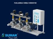 Sumak SMINOX12C 300/3 T     3X2.2 kW  380V  Üç Pompalı Emişli Kademeli Paslanmaz Yatay Hidrofor