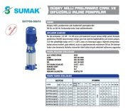 SUMAK SHTPD16-750/14   7.5 HP 380V   DÜŞEY MİLLİ PASLANMAZ ÇARK VE DİFÜZÖRLÜ INLINE POMPA
