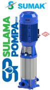 SUMAK SHTPD16-550/8 5.5 HP 380V PASLANMAZ ÇARK VE DİFÜZÖRLÜ İNLİNE POMPA