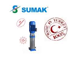 SUMAK SHTP16-750/12 7,5.HP 380W DÜŞEY MİLLİ KADEMELİ KOMPLE PASLANMAZ POMPA
