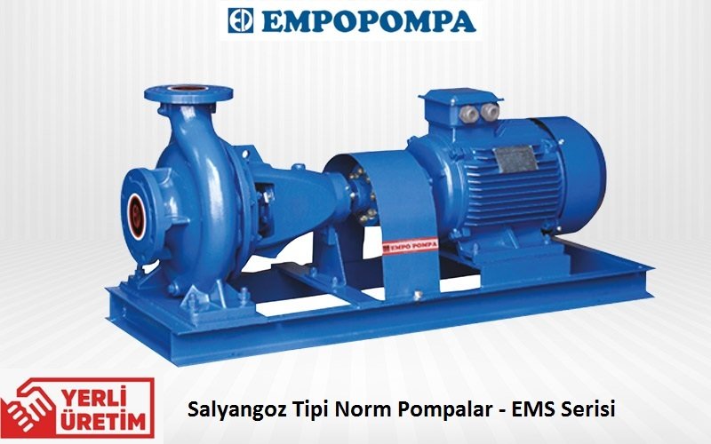 Empo  EMS-65/250     30 Hp  380V   Tek Kademeli Salyangoz Gövdeli Norm Pompa (2900 d/d)