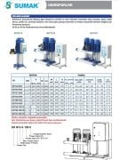 Sumak SHT6C  100/6   3X0.75 kW  380V  Üç Pompalı Düşey Milli Kademeli Hidrofor