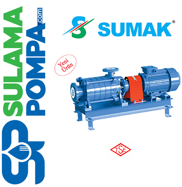 SUMAK SYT 40/12E 75.HP 380V 2900dd UÇTAN EMİŞLİ YATAY MİLLİ KADEMELİ POMPA