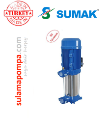 SUMAK SHT8-220/6 2,2 HP 380W  DÜŞEY MİLLİ KADEMELİ POMPA