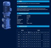 SUMAK SHT 50/2   20HP 380V   DÜŞEY MİLLİ KADEMELİ POMPA
