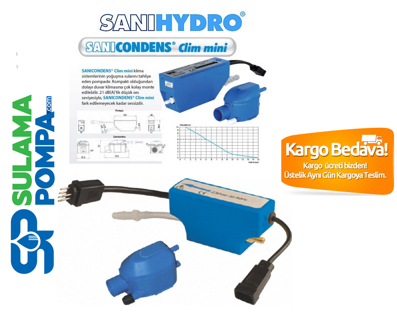 SANİHYDRO SANİCONDENS Clim classic 34.000 Btu’ya kadar olan klimalar