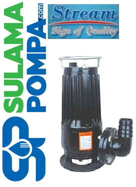 STREAM SVD 1200 3.HP 380V PARÇALAYICI BIÇAKLI ÖĞÜTÜCÜLÜ FOSEPTİK DALGIÇ POMPA