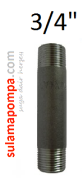 3/4 \'\' 11 CM SİYAH BORU NİPELİ