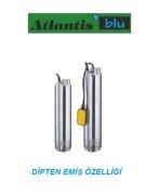 Atlantis Blu  SCM 4A   1Hp 220V  Çok Kademeli  Monoblok Keson Kuyu Pompa (10 m kablolu, kumanda panolu, taşıma halatlı,kendinden motor soğutmalı)