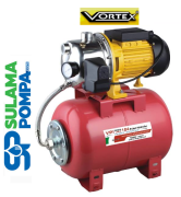 VORTEX VPİ Inox Jet 124 : VPİ 100 1HP & 24 LT Yatık Tanklı Paket Hidrofor